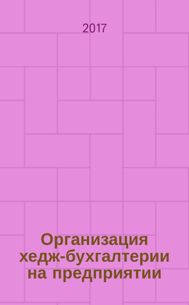 Организация хедж-бухгалтерии на предприятии : учебно-методическое пособие