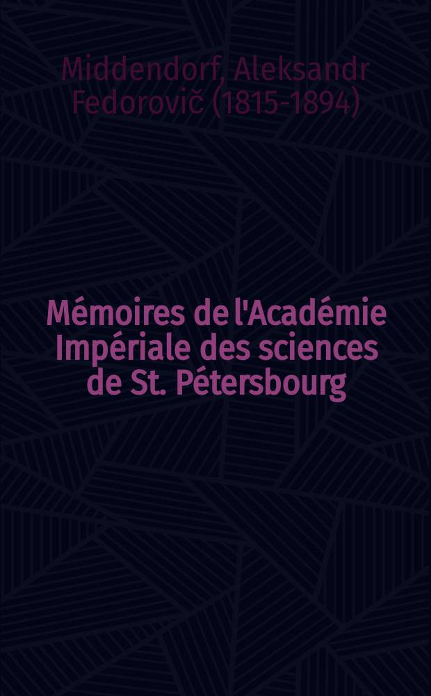 M&eacute;moires de l'Acad&eacute;mie Imp&eacute;riale des sciences de St. P&eacute;tersbourg : avec l'histoire de l'Academie. S&eacute;r. 7, t. 29, № 1 : Einblikke in das Ferghana-thal = Изучение Ферганской долины