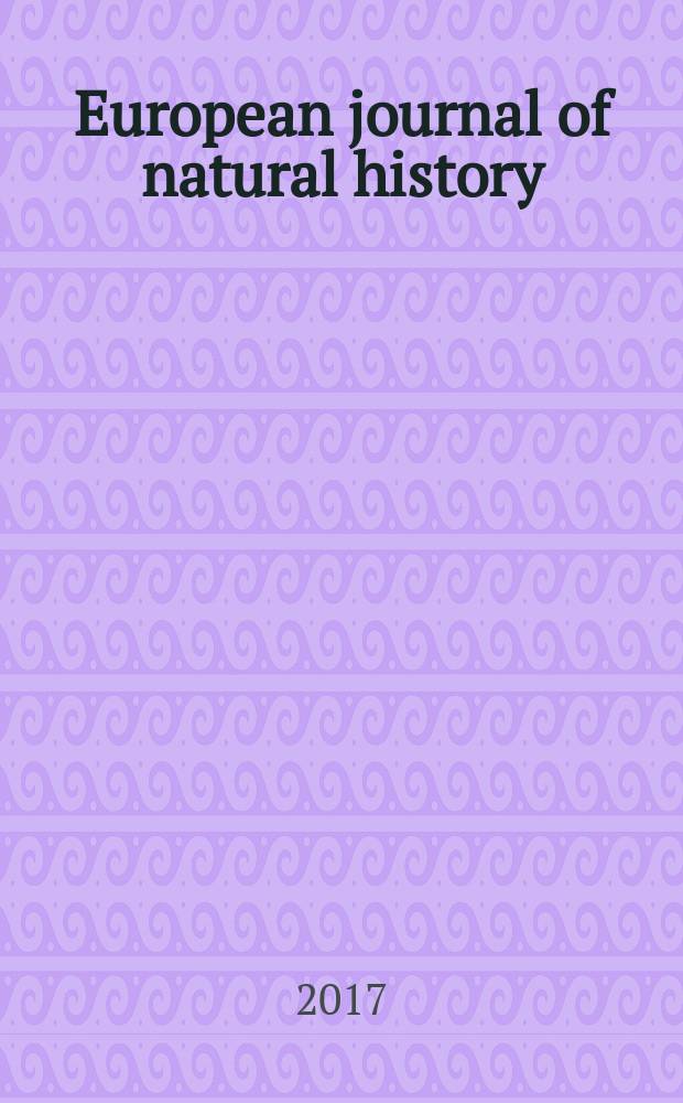 European journal of natural history : scientific journal. 2017, № 5
