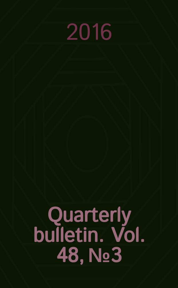 Quarterly bulletin. Vol. 48, № 3