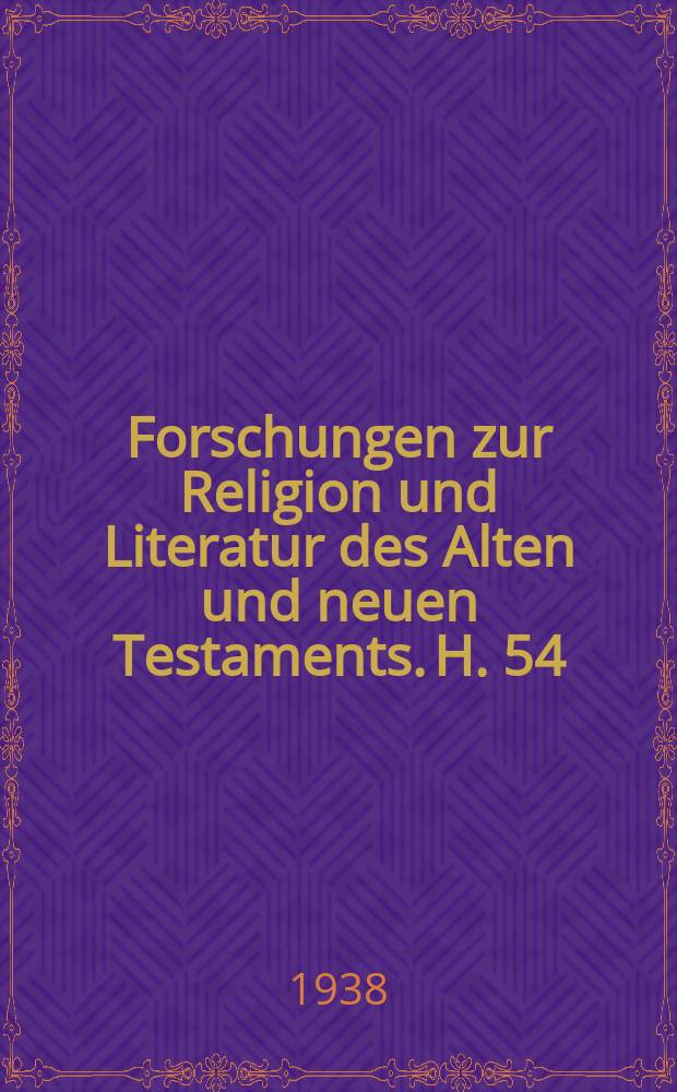 Forschungen zur Religion und Literatur des Alten und neuen Testaments. H. 54 (N. F. H. 36) : Martyrien in jüdischer und frühchristlicher Zeit