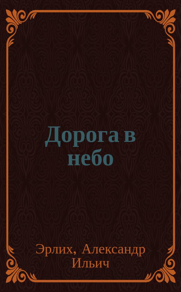 Дорога в небо : очерк
