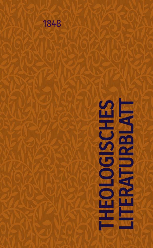 Theologisches Literaturblatt : zur Allgemeinen Kirchenzeitung. 1848, № 36