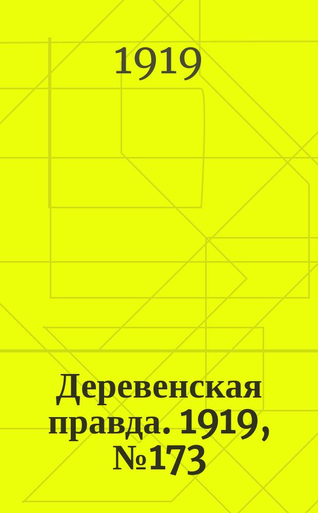 Деревенская правда. 1919, № 173 (281) (3 авг.)