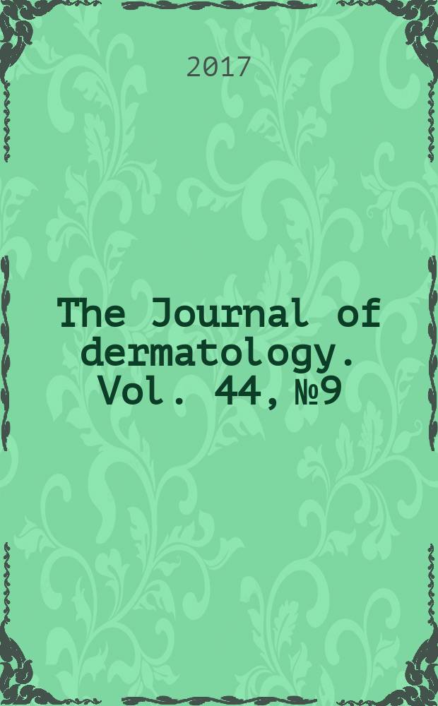The Journal of dermatology. Vol. 44, № 9