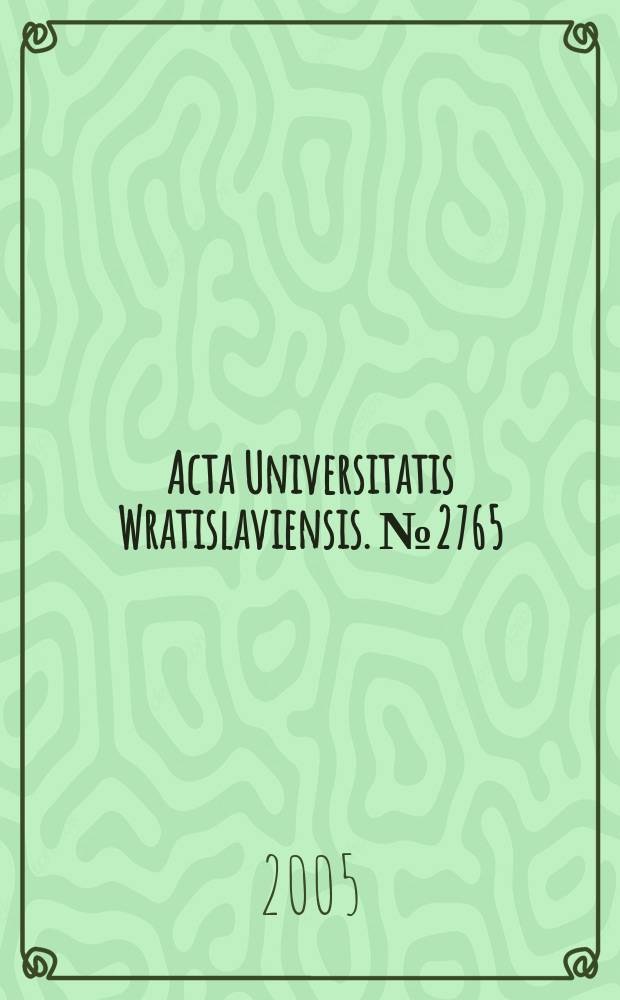 Acta Universitatis Wratislaviensis. №2765 : Dzieje literatury rzymskiej