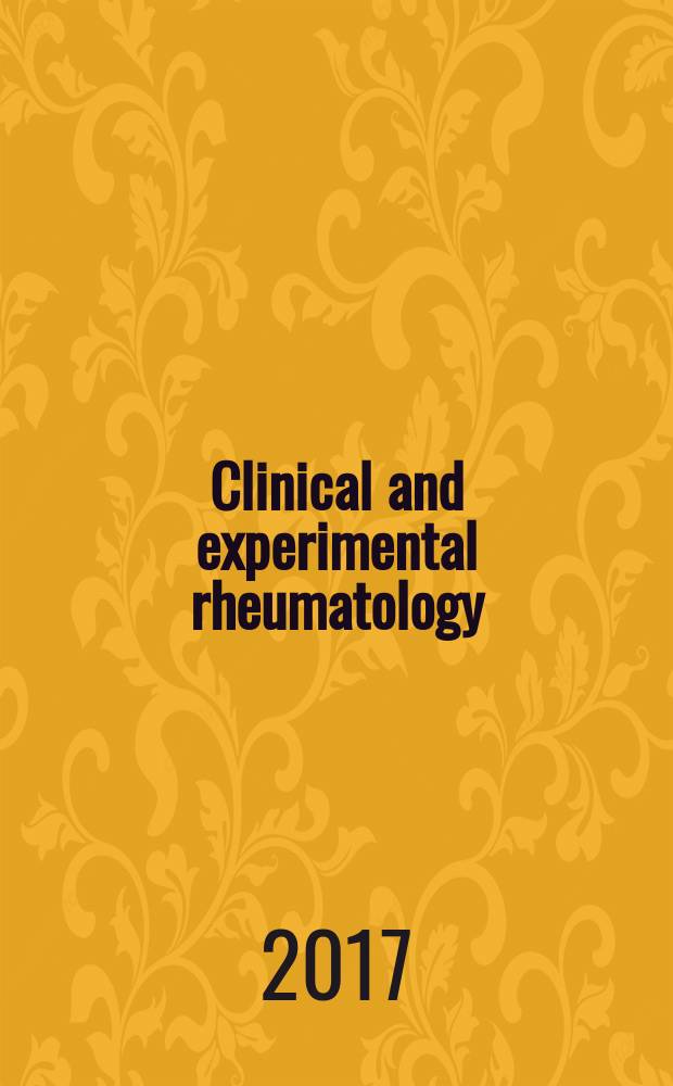 Clinical and experimental rheumatology : An Intern. j. of rheumatic a. connective tissue diseases. 2017 к vol. 35, № 4, suppl. 106