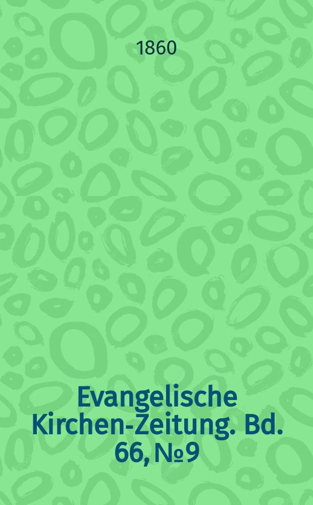 Evangelische Kirchen-Zeitung. Bd. 66, № 9