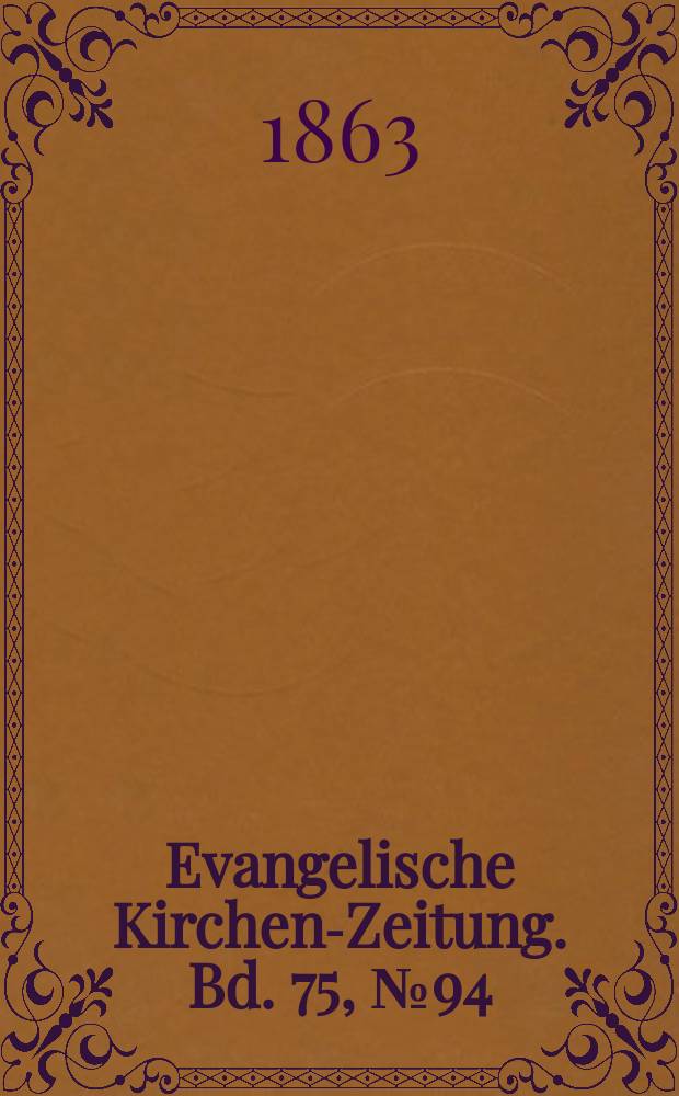 Evangelische Kirchen-Zeitung. Bd. 75, № 94