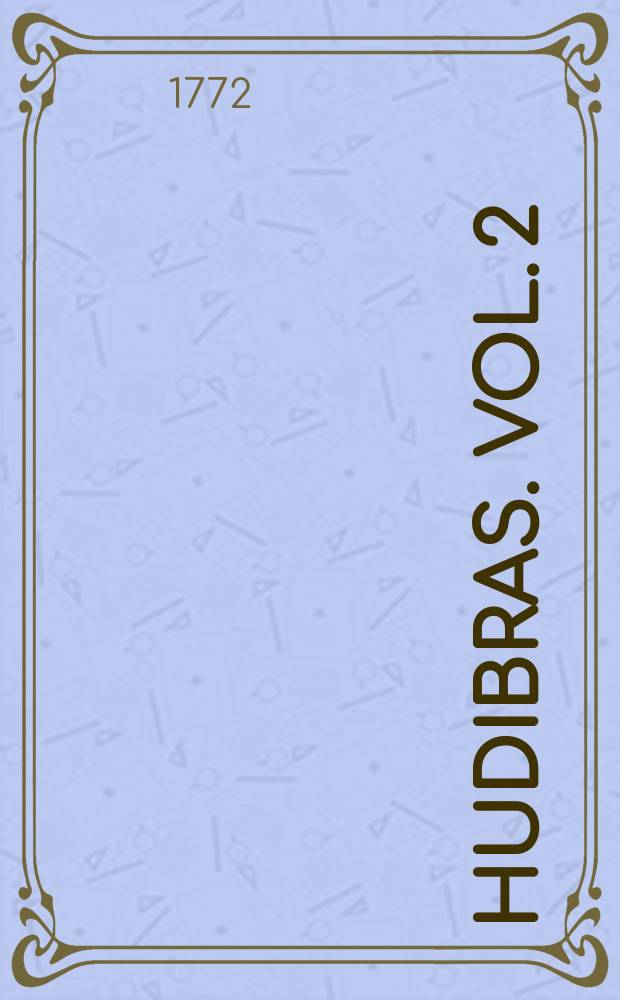 Hudibras. Vol. 2