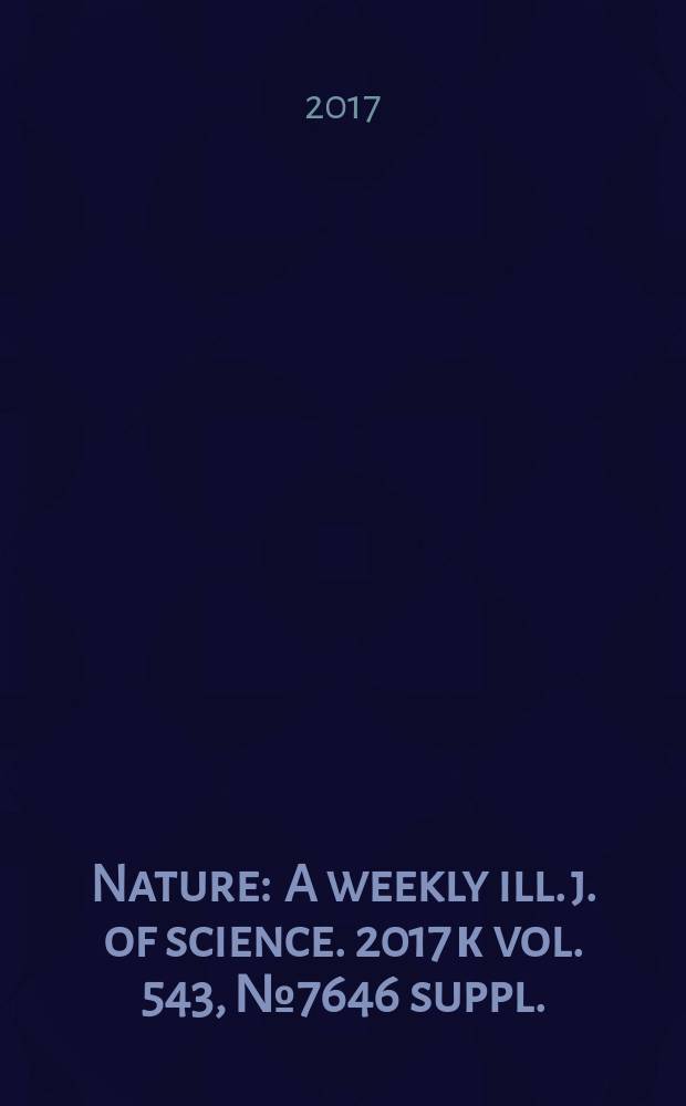 Nature : A weekly ill. j. of science. 2017 к vol. 543, № 7646 [suppl.] : Nature index 2017. Japan