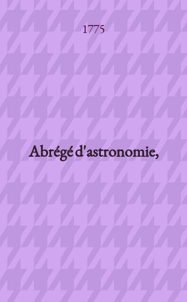 Abrégé d'astronomie,