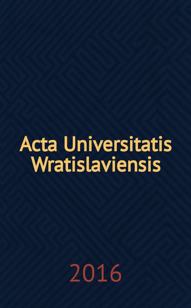 Acta Universitatis Wratislaviensis