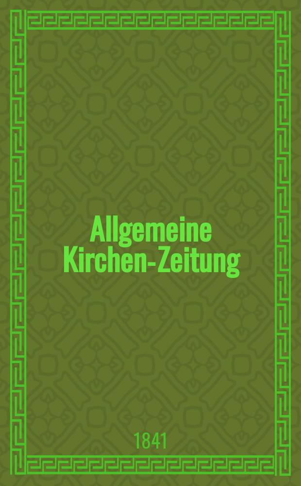 Allgemeine Kirchen-Zeitung : ein Archiv für die neueste Geschichte und Statistik der christlichen Kirche, nebst einer kirchenhistorischen und kirchenrechtlichen Urkundensammlung. Jg. 20 1841, Bd. 1, № 23