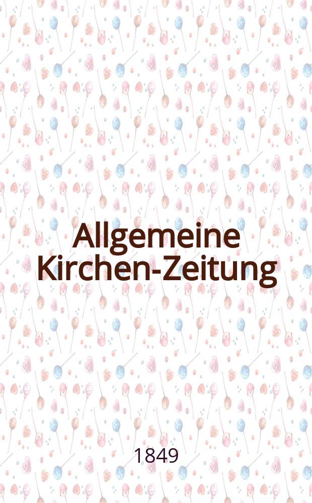 Allgemeine Kirchen-Zeitung : ein Archiv für die neueste Geschichte und Statistik der christlichen Kirche, nebst einer kirchenhistorischen und kirchenrechtlichen Urkundensammlung. Jg. 28 1849, Bd. 2, № 167
