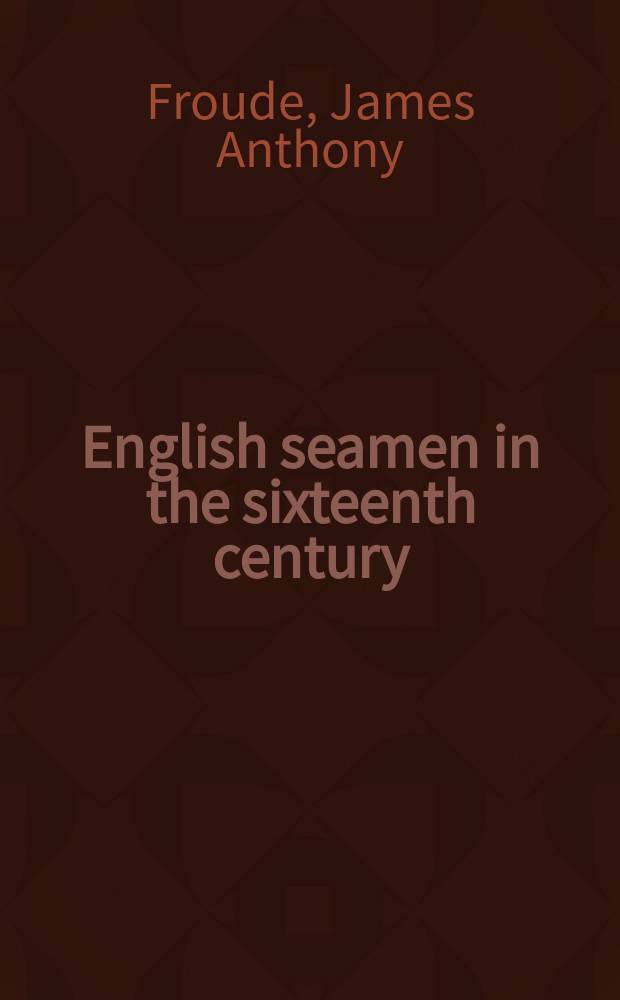 English seamen in the sixteenth century