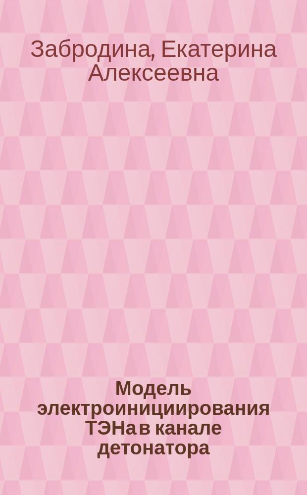 Модель электроинициирования ТЭНа в канале детонатора